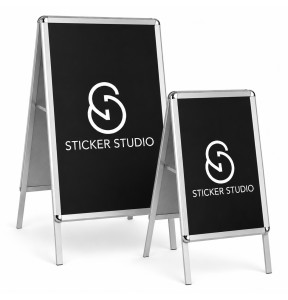A-Board Frame 25mm 60x85cm SILVER