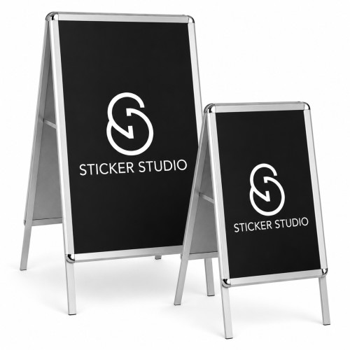 A-Board Frame 25mm 60x85cm SILVER